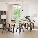 vidaXL noge za jedilno mizo u-oblika 2 kosa črna 100x(72-73) cm jeklo | Shoptok.si