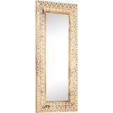 vidaXL ročno izrezljano ogledalo 110x50x2,6 cm trden mangov les | Shoptok.si
