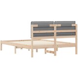  Posteljni okvir z oblazinjenim vzglavjem Svetlo siva, (5000101802) | Shoptok.si