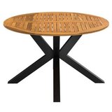 Ambia Garden VRTNA MIZA les, kovina črna, barve akacije | Shoptok.si