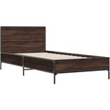  Okvir za krevet smeđi hrast 90x190 cm konstruirano drvo i metal | shoptok.hr