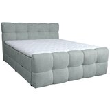 Hom`in POSTELJA Z VZMETNICO 180 cm x 200 cm , les, tekstil, leseni material svetlo siva | Shoptok.si