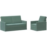  Set sofe 2 pcs Morska zelena Baršun - zelena boja mora Jednostruka + Dvostruka (140 cm) | shoptok.hr