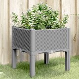  Vrtna sadilica s nogama svjetlosiva 40 x 40 x 42 cm PP | shoptok.hr