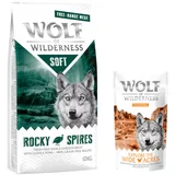 Wolf of Wilderness 12kg + 100g Snack "Explore the Wide Acres" piletina gratis! - Rocky Spires - piletina iz slobodnog uzgoja & biserka (poluvlažna)