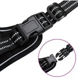 vidaXL Oprsnica za pse s povodcem i ogrlicom podesiva crna S | shoptok.hr