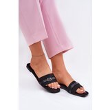 Boto Flat Ladies Slippers With Strap And Buckle Black Zilina | shoptok.hr