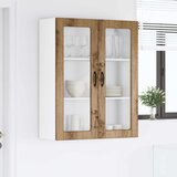  Zidni stakleni ormarić Umjetnički hrast 80 x 31 x 100 cm | shoptok.hr