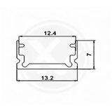 VIP ELECTRO Aluminijski profil MINI nadgradni 7mm x 13,2mm x 2000mm, (21333149) | Shoptok.si