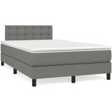  Krevet box spring s madracem tamnosivi 120 x 190 cm tkanina | shoptok.hr