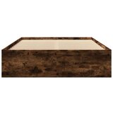 vidaXL Posteljni okvir dimljeni hrast 140x190 cm inženirski les | Shoptok.si