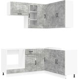  Kuhinjska jedinica LUCCA 8 kom. Betonska siva Konstruirano drvo | shoptok.hr