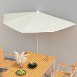 vidaXL Vrtni polukružni suncobran sa šipkom 180 x 90 boja pijeska | shoptok.hr