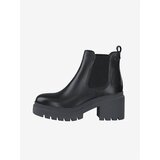 Tamaris Black Leather Ankle Heel Shoe - Women | Shoptok.si