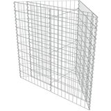 vidaXL Visoka greda gabion pocinkano jeklo 75x75x50 cm | Shoptok.si