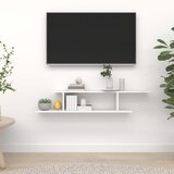  TV polica bijela 125 x 18 x 23 cm od iverice | shoptok.hr