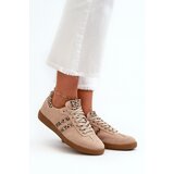Zazoo N1068 Suede Low Women's Sneakers Beige | shoptok.hr