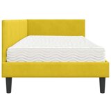  Kotni okvir postelje z matrico Drugo 2 pcs Rumena Žamet, (5000121135) | Shoptok.si