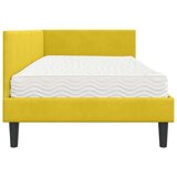  Kutni krevetni okvir s madracem Ostalo 2 pcs Žuta Baršun | shoptok.hr