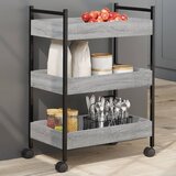  Kuhinjska kolica siva boja hrasta 50x30x70 cm konstruirano drvo | shoptok.hr