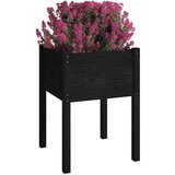 vidaXL vrtne sadilice 2 kom crne 50 x 50 x 70 cm od masivne borovine | shoptok.hr