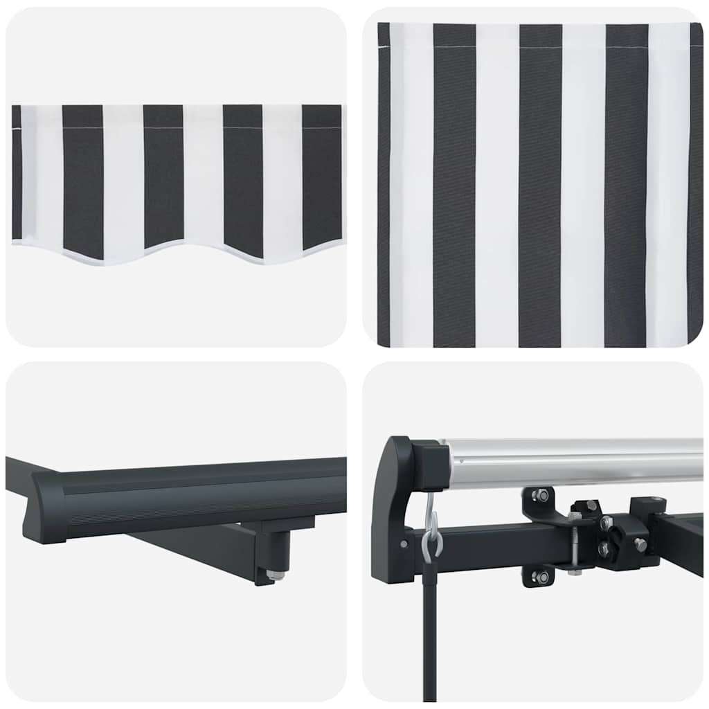  Skrovita tenda Antracit 250 x 200 cm tkanina - Antracit i bijela (antracitni okvir) 2 5 x 2 m Ručna | shoptok.hr