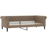  Dnevni krevet na razvlačenje cappuccino 90x200 cm umjetna koža | shoptok.hr