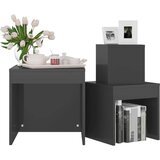  Uklapajući stolići 3 kom visoki sjaj sivi od iverice | shoptok.hr