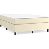 vidaXL Okvir za krevet s oprugama krem 140x190 cm od umjetne kože | shoptok.hr