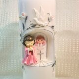  Krstne sveče- široke s 3D obliko angelčka KRSV 03-002 | Shoptok.si