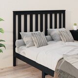  Uzglavlje za krevet crno 126 x 6 x 101 cm od masivne borovine | Eponuda.com
