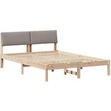  Okvir kreveta Smeđa i taupe 135 x 190 cm Masivna borovina | shoptok.hr