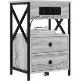 vidaXL Noćni ormar s ladicama 2 pcs Sivi hrast sonoma 40 x 31 x 60 cm | shoptok.hr