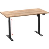 MID.YOU Dvižna Miza E-lona, Barva Hrasta, Črna, 140x80cm | Shoptok.si