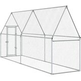  Kavez za kokoši srebrni 400 x 100 x 190 cm od pocinčanog čelika | shoptok.hr