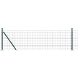 vidaXL Euro Fence z 13 flanšastimi stebri 0.6x25 m galvanizirano jeklo | Shoptok.si
