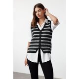 Trendyol Black Striped V-Neck Regular Vest | shoptok.hr