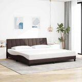 vidaXL Posteljni okvir brez vzmetnice temno rjav 200x200 cm blago, (21670761) | Shoptok.si