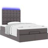  Otomanski okvir kreveta s madraca sivi 120x190cm umjetne kože | shoptok.hr