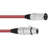 Omnitronic 30220905 XLR priklučni konektor [1x XLR vtič 3-polni - 1x XLR vtičnica 3-polna] 5.00 m rdeča, (20427929) | Shoptok.si