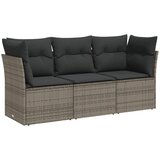 Maison Chic Seti vrtnega pohištva - Vrtna garnitura - Vrtni pohištvo set 3-delna z blazinami siv poli ratan, (21810638) | Shoptok.si
