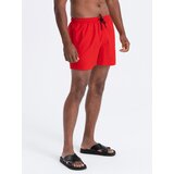 Ombre Neon men's swim shorts with magic print effect - red cene