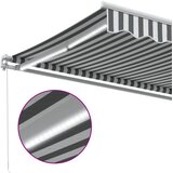 Tenda na ručno uvlačenje s LED antracit i bijela 450 x 350 cm | shoptok.hr
