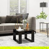 The Living Store Stranska mizica črna 50x50x35 cm iverna plošča - Stranska Mizica, (21835570) | Shoptok.si