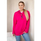 Kesi Tunic with zipper on hood Oversize fuchsia | Shoptok.si