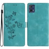 INORCO Za Motorola Moto G42 4G PU usnjena torbica z vtisnjenim metuljem, odporna na udarce, stojalo, denarnica, telefonska torbica, (22036846) Cene