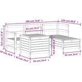  Vrtna sedežna garnitura 5-delna bela trdna borovina, (21146152) | Shoptok.si