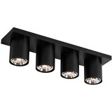 QAZQA Moderni stropni reflektor črn 4-light - Tubo Cene