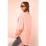 Kesi Włoski Women's muslin shirt with a button apricot | shoptok.hr