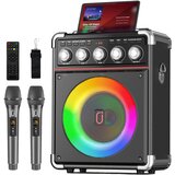 Oem Karaoke naprava, prenosni zvočnik, brezžični mikrofon -črna, (5000113787) | Shoptok.si